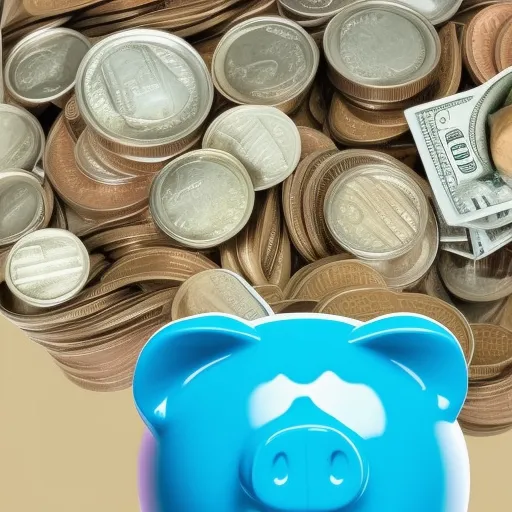 

An image of a piggy bank filled with coins and a stack of bills representing a savings account. The image illustrates the idea of building an emergency fund, showing that saving money is the key to having a financial safety net in case of an