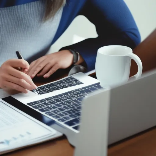 

This image shows a person sitting at a desk with a laptop, writing down a budget plan. The person is smiling, suggesting that they are confident in their ability to create a budget that fits their lifestyle and goals.