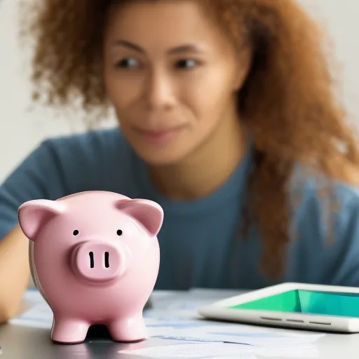 

The image shows a person holding a piggy bank in one hand and a calculator in the other, with a determined expression on their face. The image conveys the idea of taking control of one's finances and making smart decisions to reduce debt