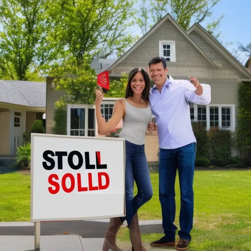 

The image shows a smiling couple standing in front of a newly renovated house. They are holding a "Sold" sign and appear to be celebrating their success. The image conveys the idea that investing in real estate can be a great way to